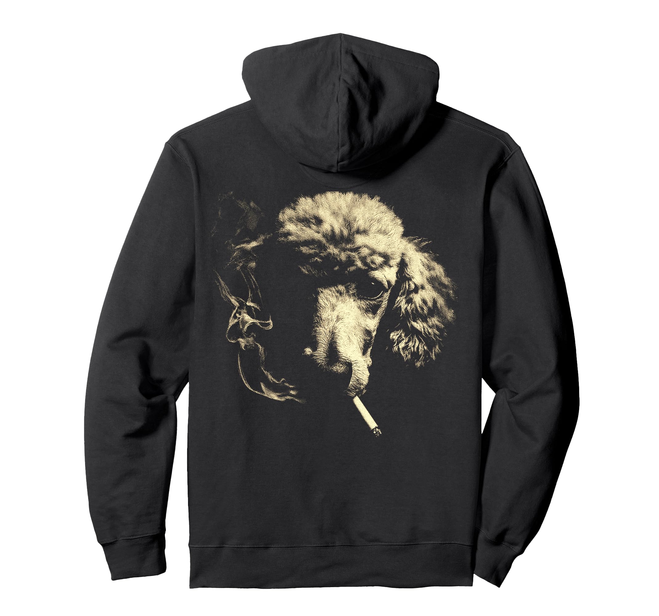 Poodle Smoking Cigarette Grunge Meme 90S Hoodie - Trendy Graphic Unisex - T-Shirt, Sweatshirt, Hoodie