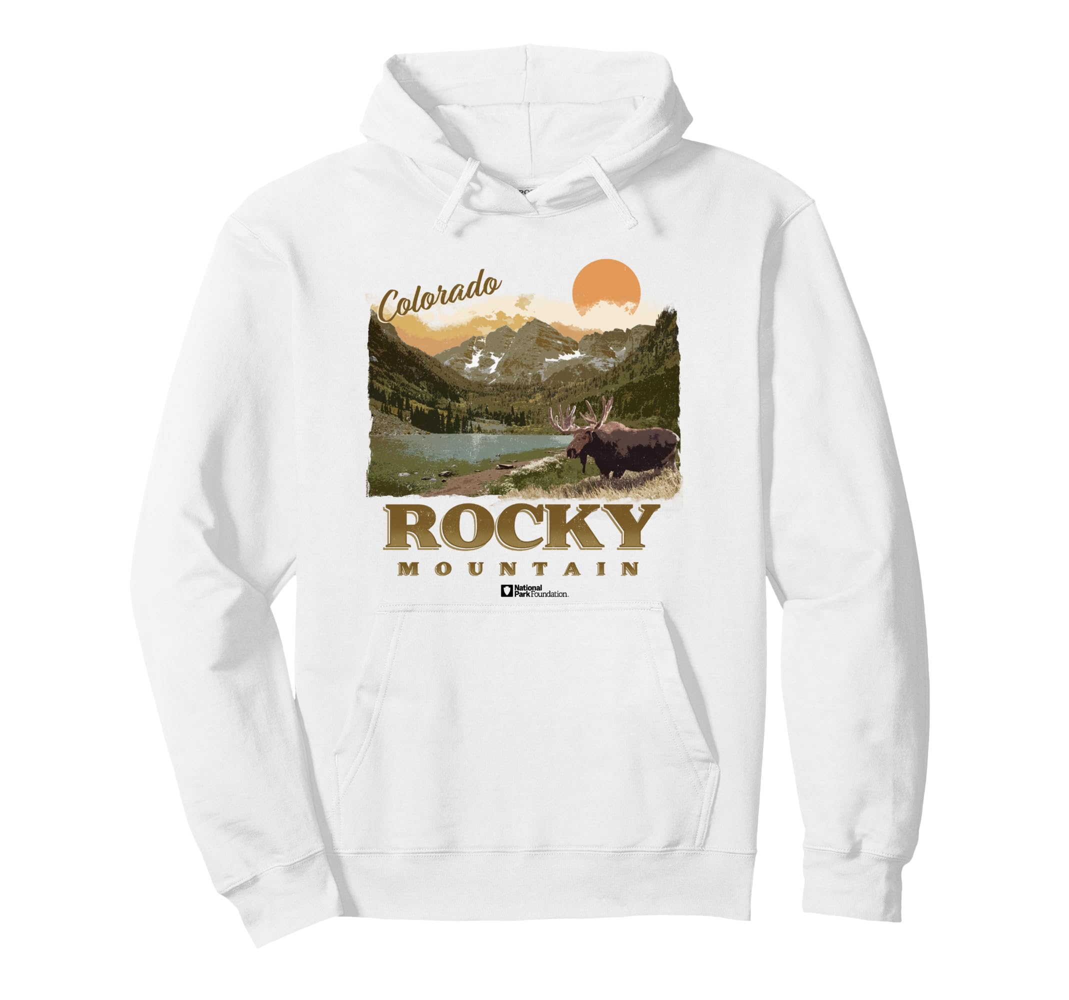 National Park Foundation Rocky Hoodie - Custom Art Print Men Women - T-Shirt, Sweatshirt, Hoodie