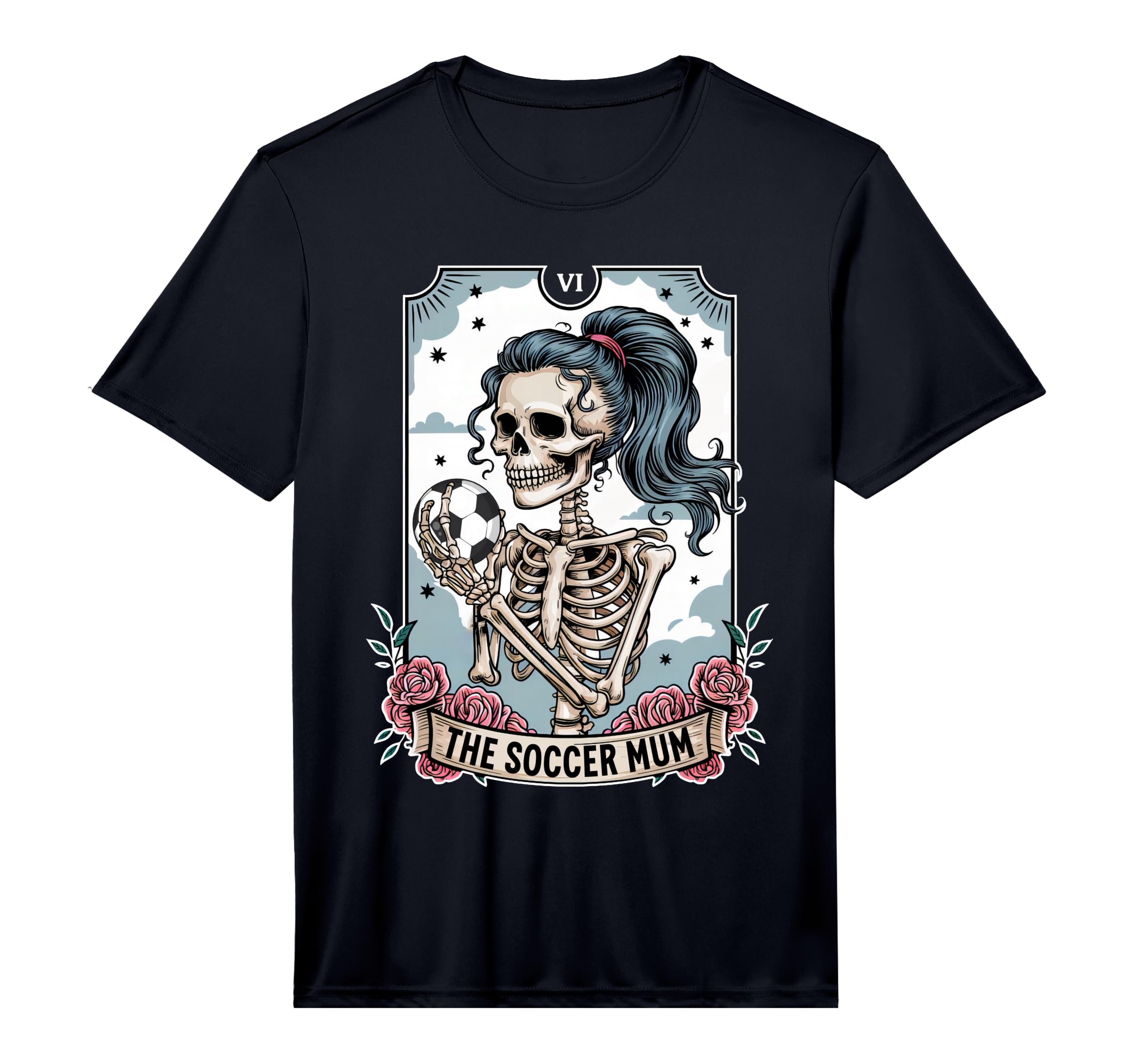 Mens Soccer Mum Tarot Card Skeleton Soccer T-Shirt - Unique Graphic Unisex - T-Shirt, Sweatshirt, Hoodie