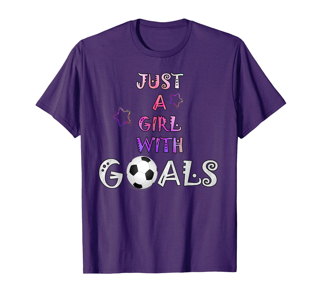 Motivational Just Goals Soccer T-Shirt - Trendy Graphic for Adults - T-Shirt, Sweatshirt, Hoodie