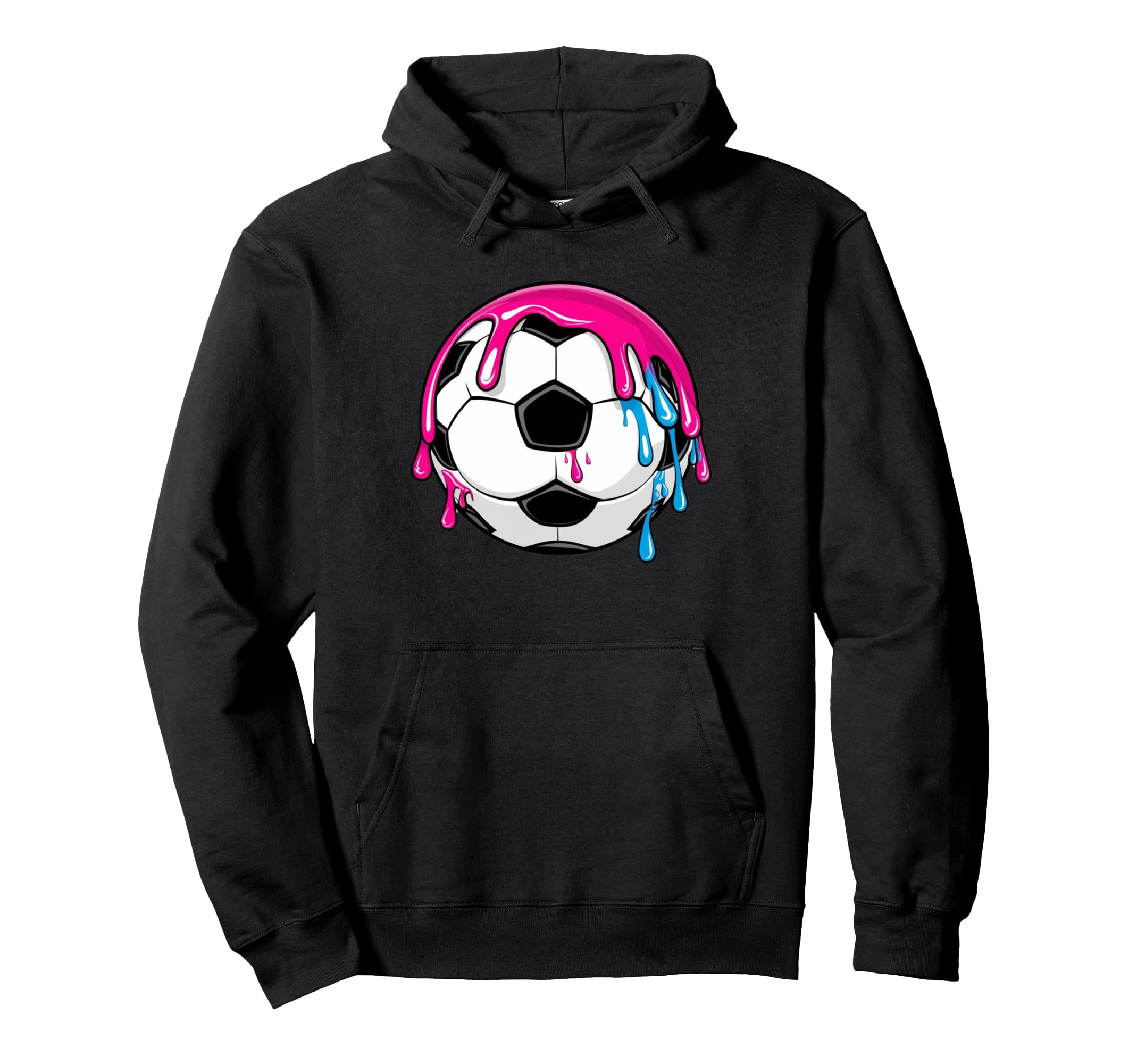 Soccer Ball Player Coach Ball Drip Hoodie - Trendy Graphic Men Women - T-Shirt, Sweatshirt, Hoodie