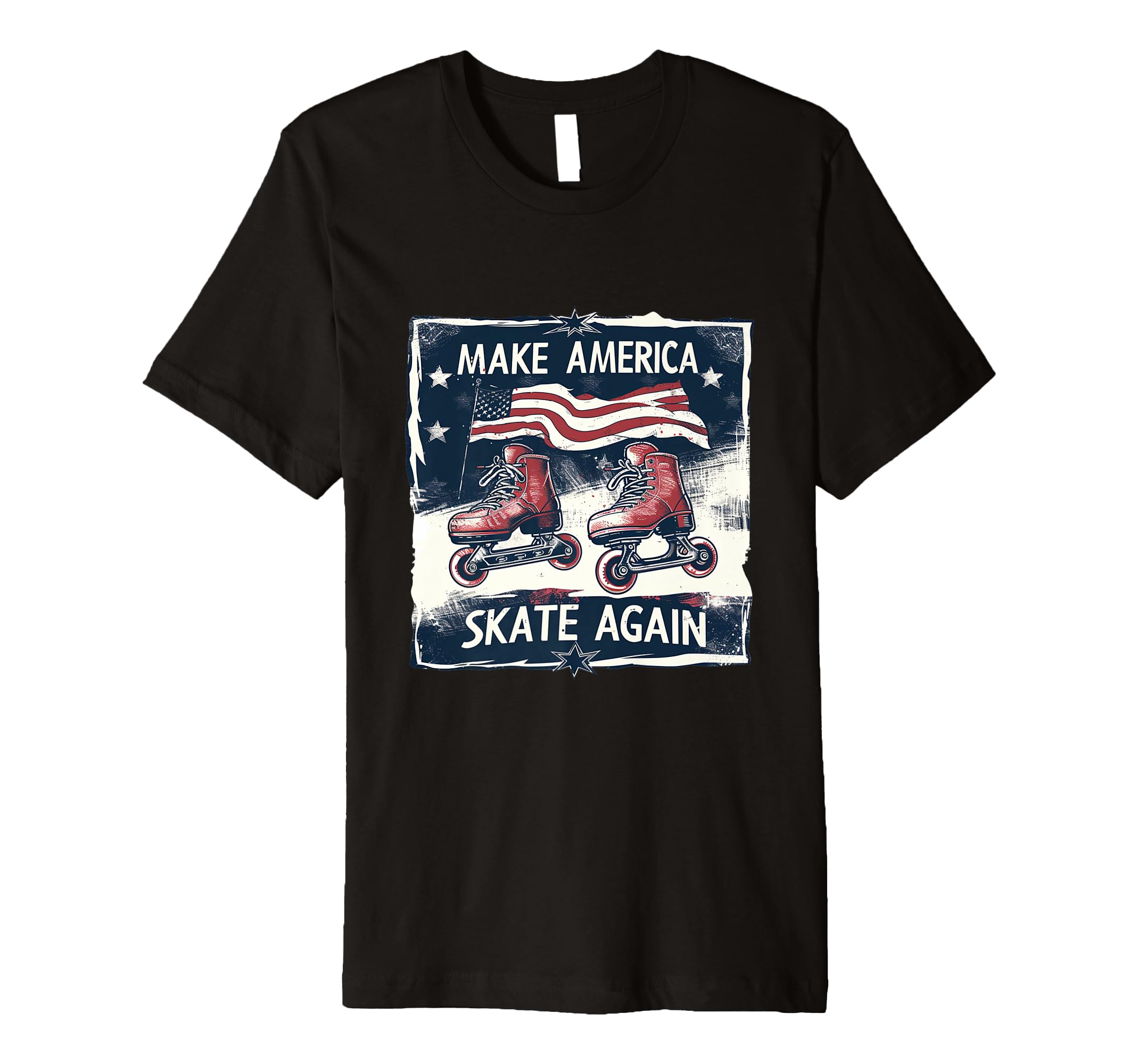 Funny Rollerskating Make America Skate T-Shirt - Aesthetic Graphic Unisex - T-Shirt, Sweatshirt, Hoodie