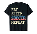 Usa American Flag Soccer Eat Sleep T-Shirt - Minimalist Print for Adults - T-Shirt, Sweatshirt, Hoodie