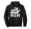 Ball Mom Soccer Volleyball Mom Hoodie - Fun Novelty Design for Adults - T-Shirt, Sweatshirt, Hoodie