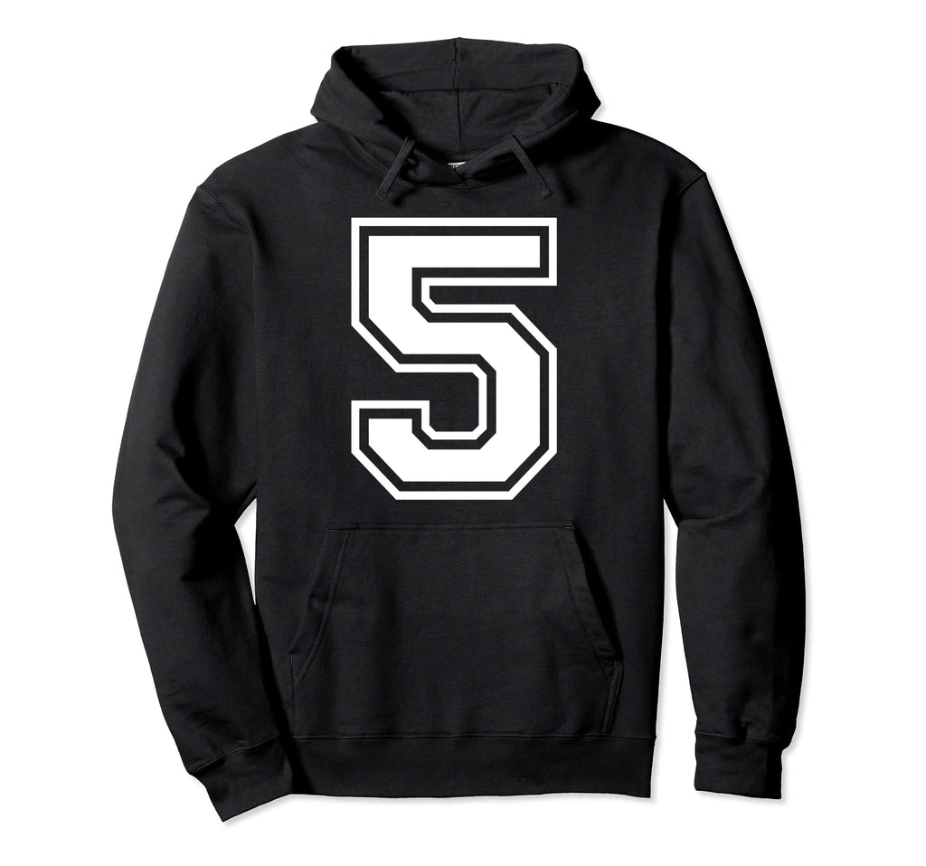 Number Sports 5 Varsity College Team Hoodie - Custom Art Print for Adults - T-Shirt, Sweatshirt, Hoodie