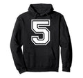 Number Sports 5 Varsity College Team Hoodie - Custom Art Print for Adults - T-Shirt, Sweatshirt, Hoodie