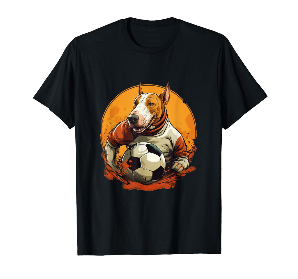 Bull Terrier Dog Soccer Bull Terrier Dog T-Shirt - Graphic Print Unisex - T-Shirt, Sweatshirt, Hoodie