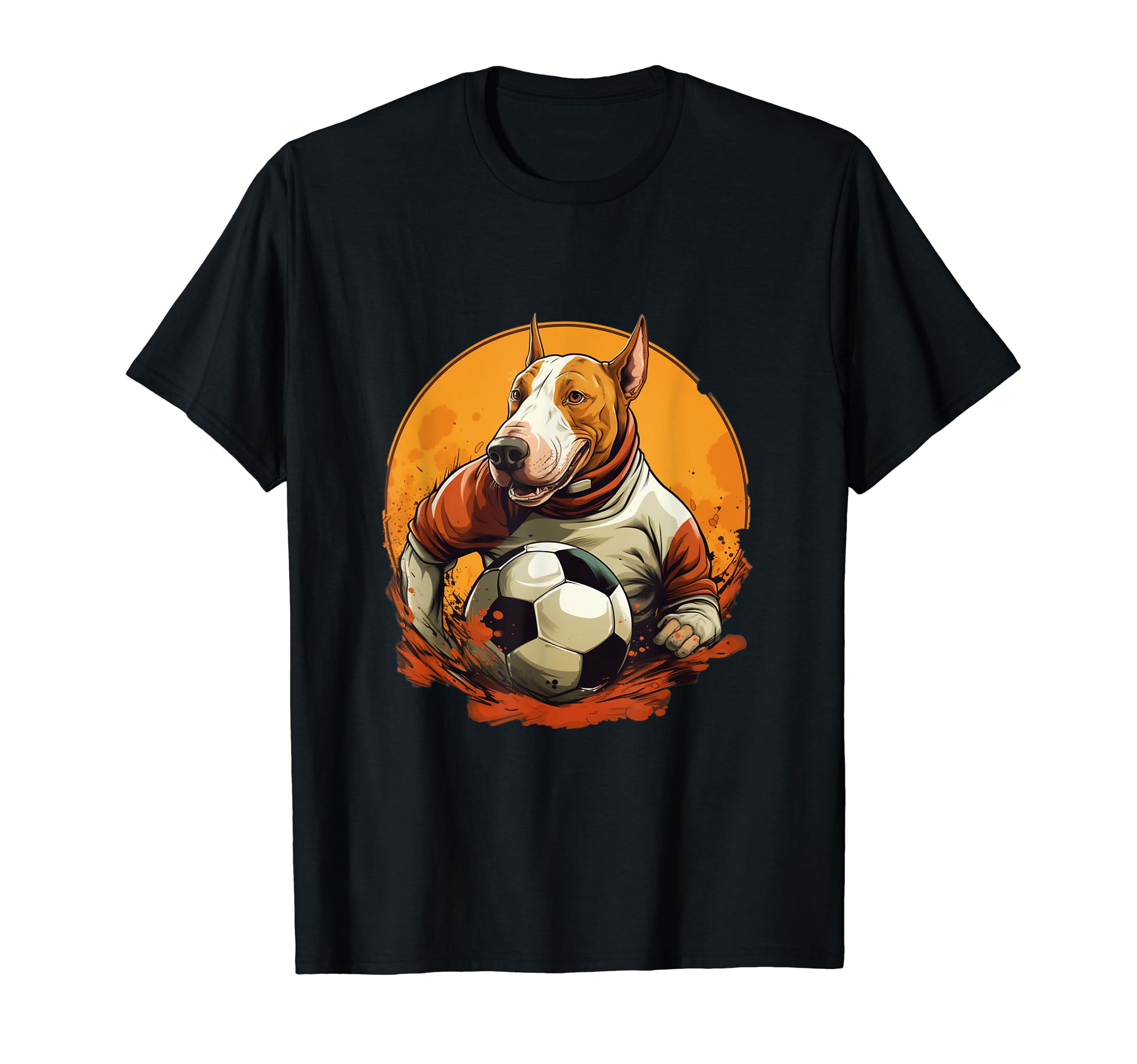 Bull Terrier Dog Soccer Bull Terrier Dog T-Shirt - Graphic Print Unisex - T-Shirt, Sweatshirt, Hoodie