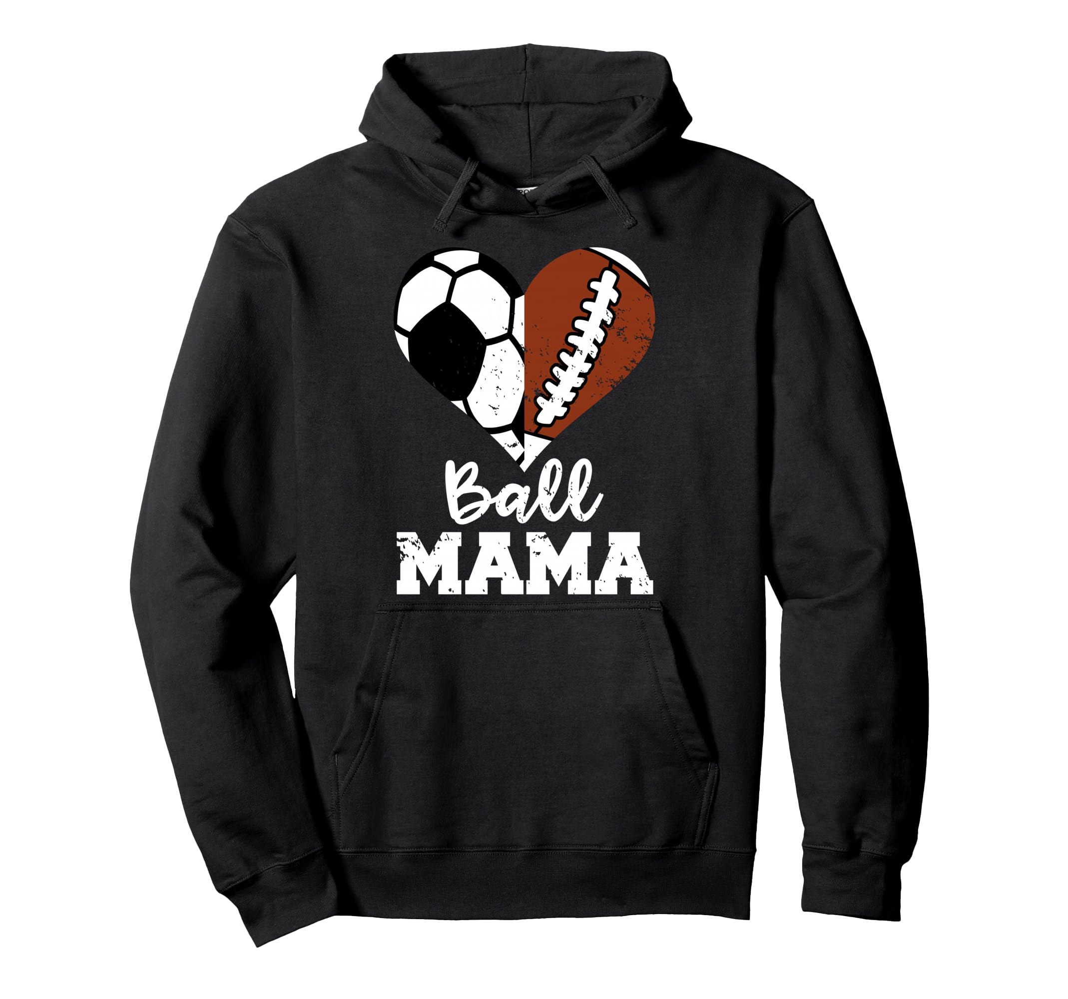 Ball Mama Funny Soccer Football Mama Hoodie - Minimalist Print Unisex - T-Shirt, Sweatshirt, Hoodie