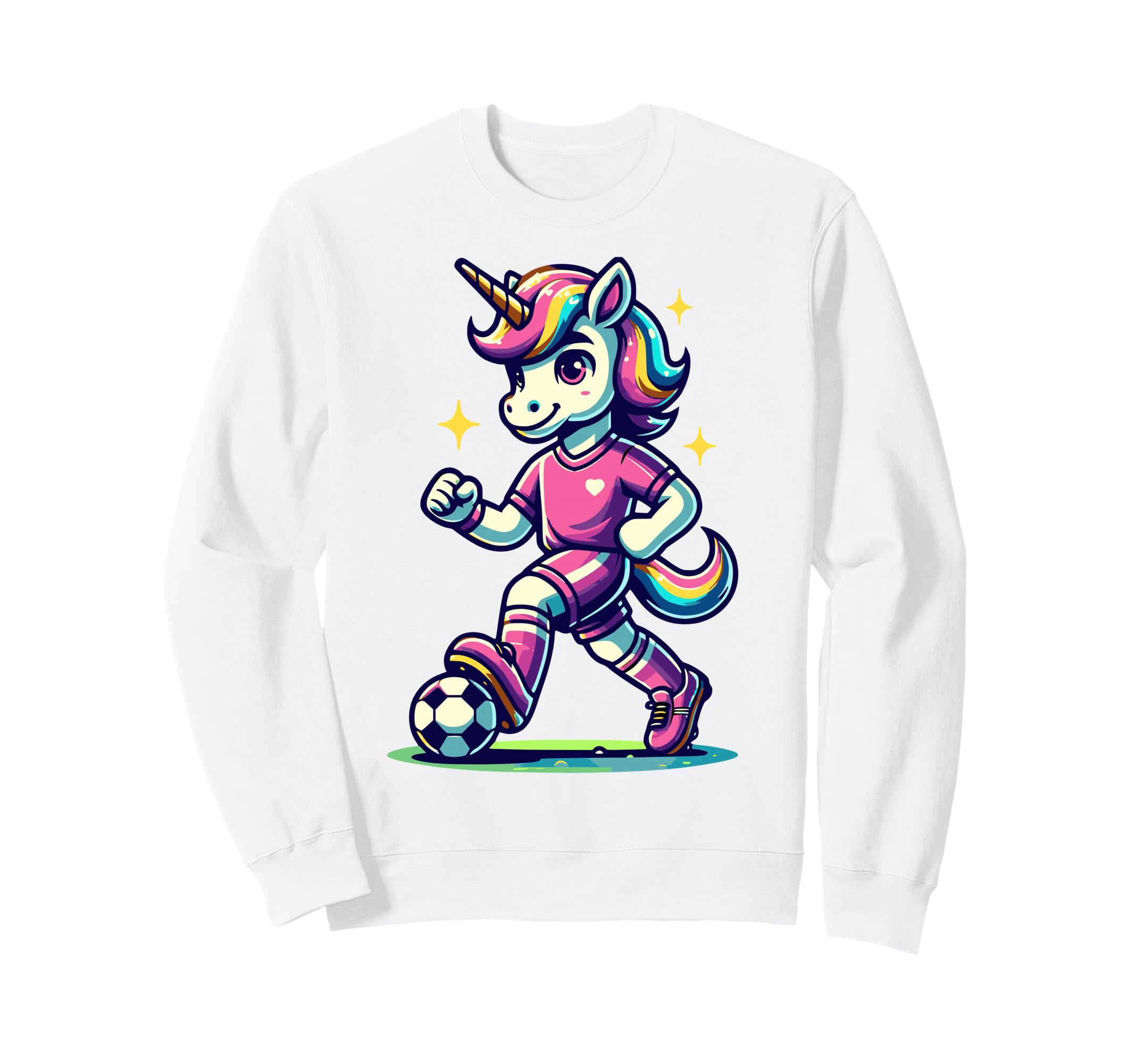 Footballer Unicorn Fans Soccer Team Sweatshirt - Graphic Print Unisex - T-Shirt, Sweatshirt, Hoodie