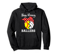 Busy Raising Ballers Funny Softball Hoodie - Fun Novelty Design Men Women - T-Shirt, Sweatshirt, Hoodie