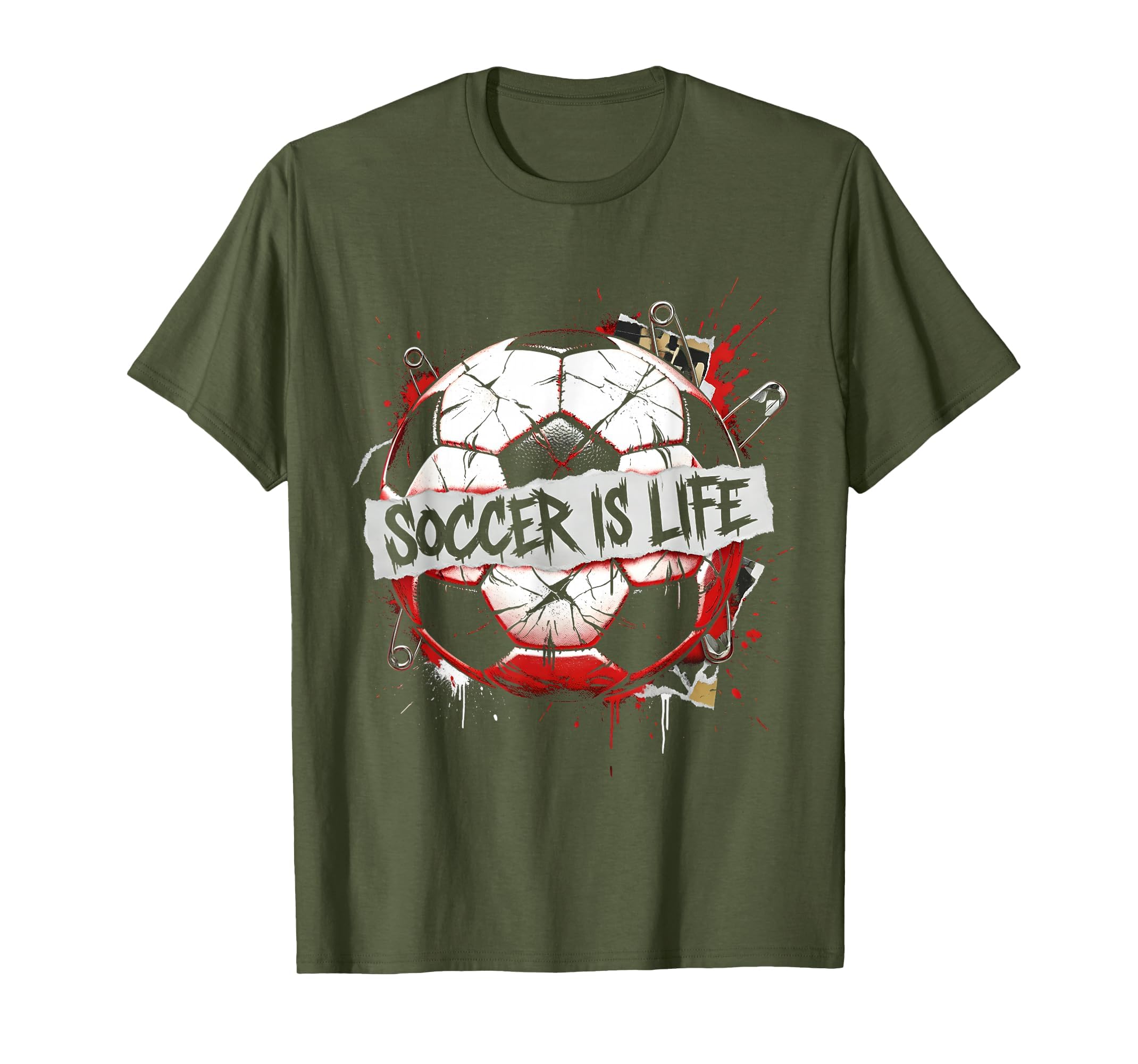 Soccer Is Life Bold True Fans T-Shirt - Streetwear Style for Adults - T-Shirt, Sweatshirt, Hoodie