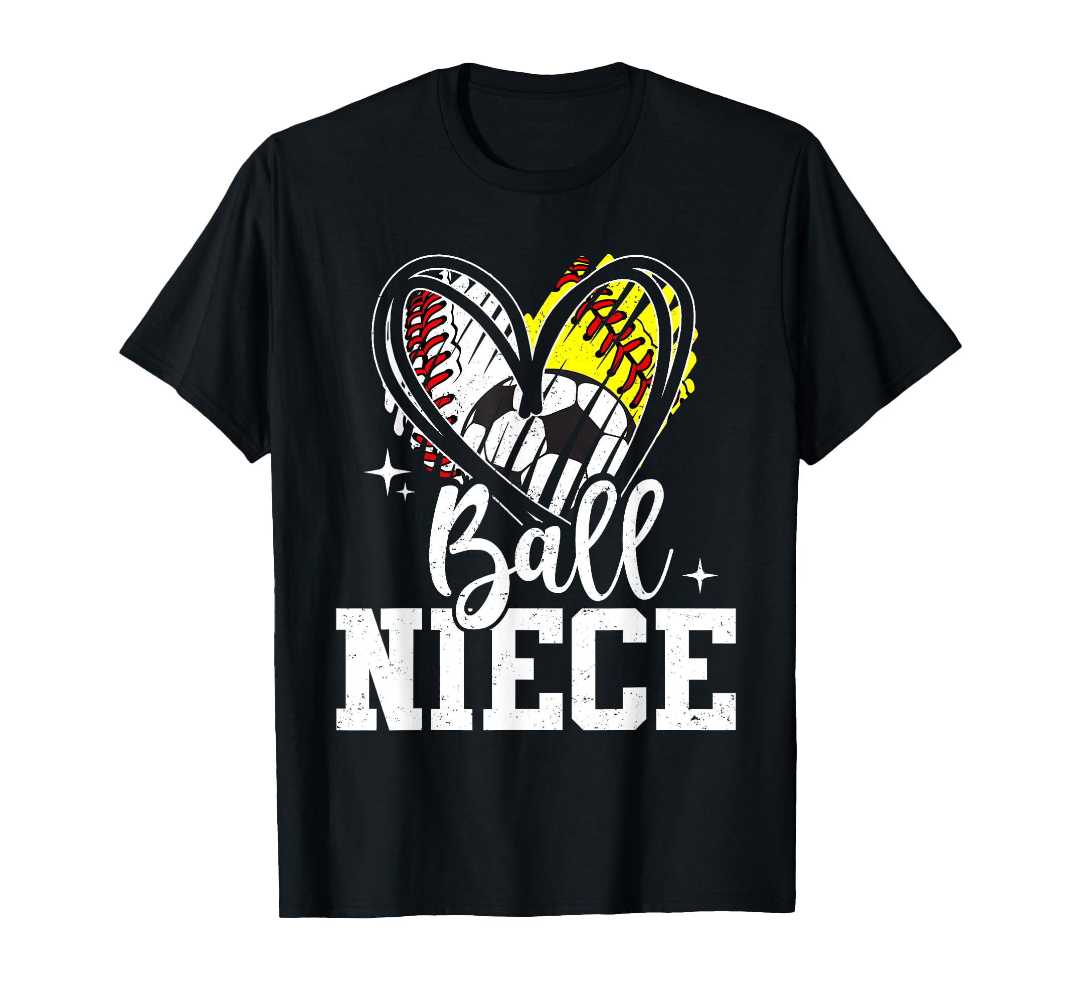 Funny Baseball Softball Soccer Ball Heart T-Shirt - Trendy Graphic Unisex - T-Shirt, Sweatshirt, Hoodie