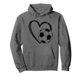 Soccer Ball Heart Soccer Mom Soccer Hoodie - Custom Art Print for Adults - T-Shirt, Sweatshirt, Hoodie