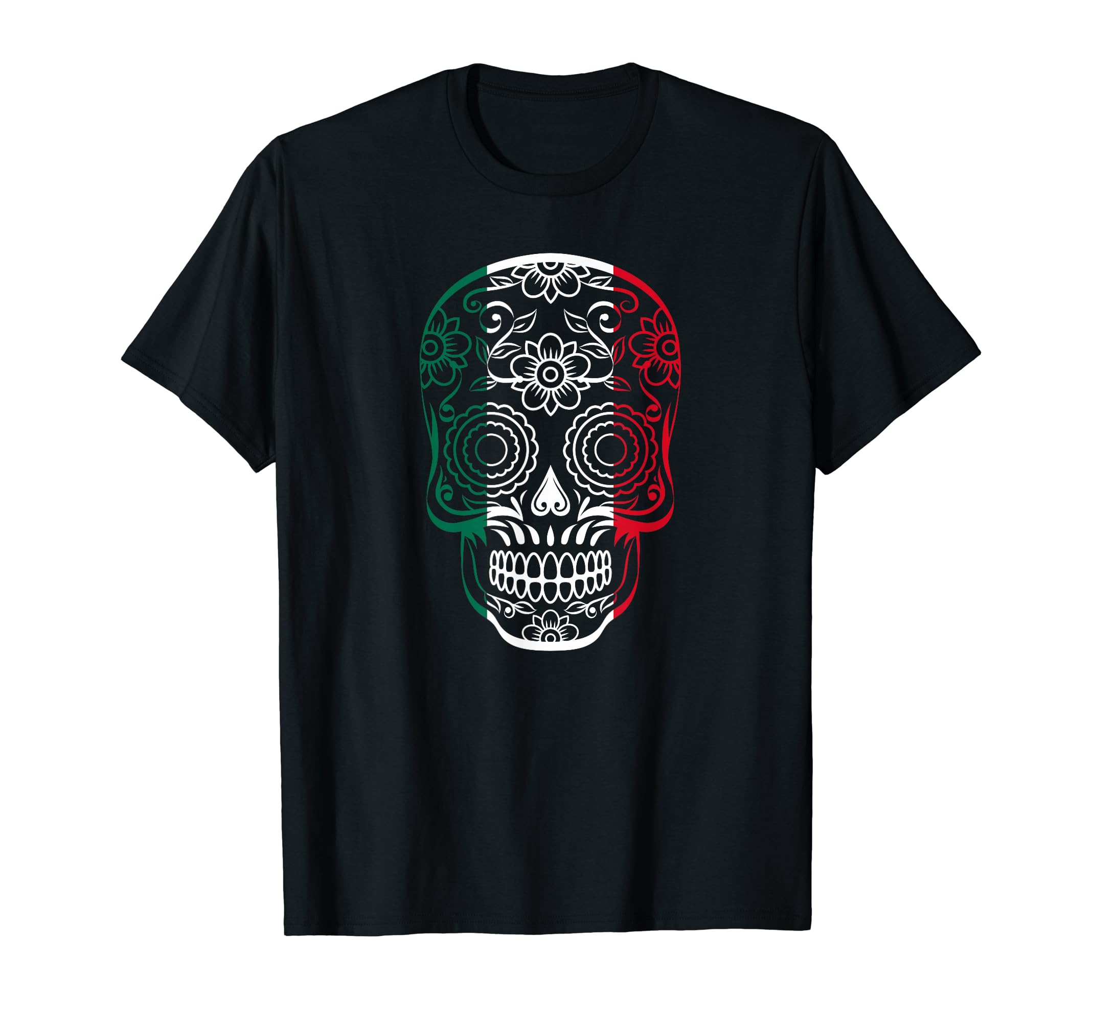 Love Mexico Sugar Skull Day Dead Festival T-Shirt - Graphic Print Unisex - T-Shirt, Sweatshirt, Hoodie