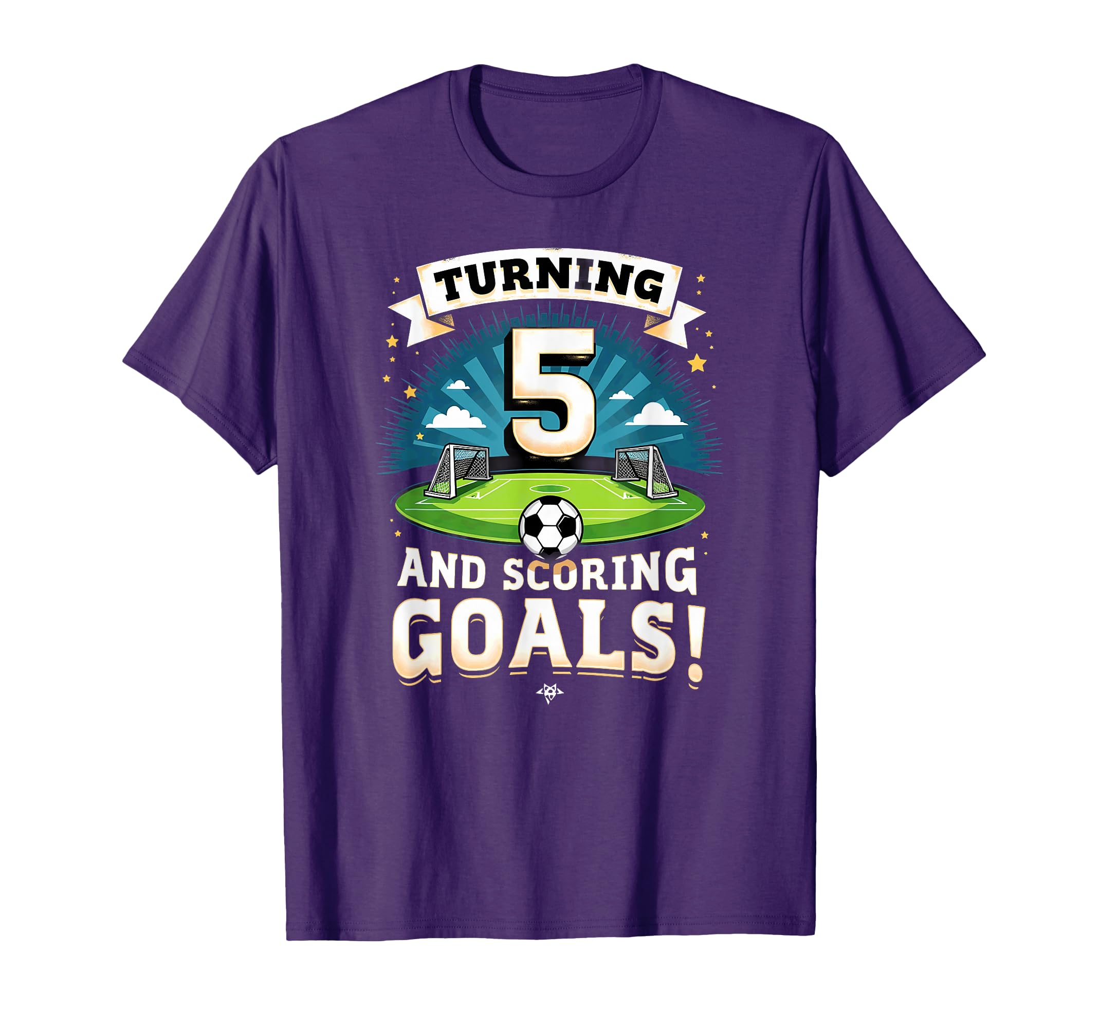 Turning 5 Scoring Goals 5Th Birthday T-Shirt - Trendy Graphic Men Women - T-Shirt, Sweatshirt, Hoodie