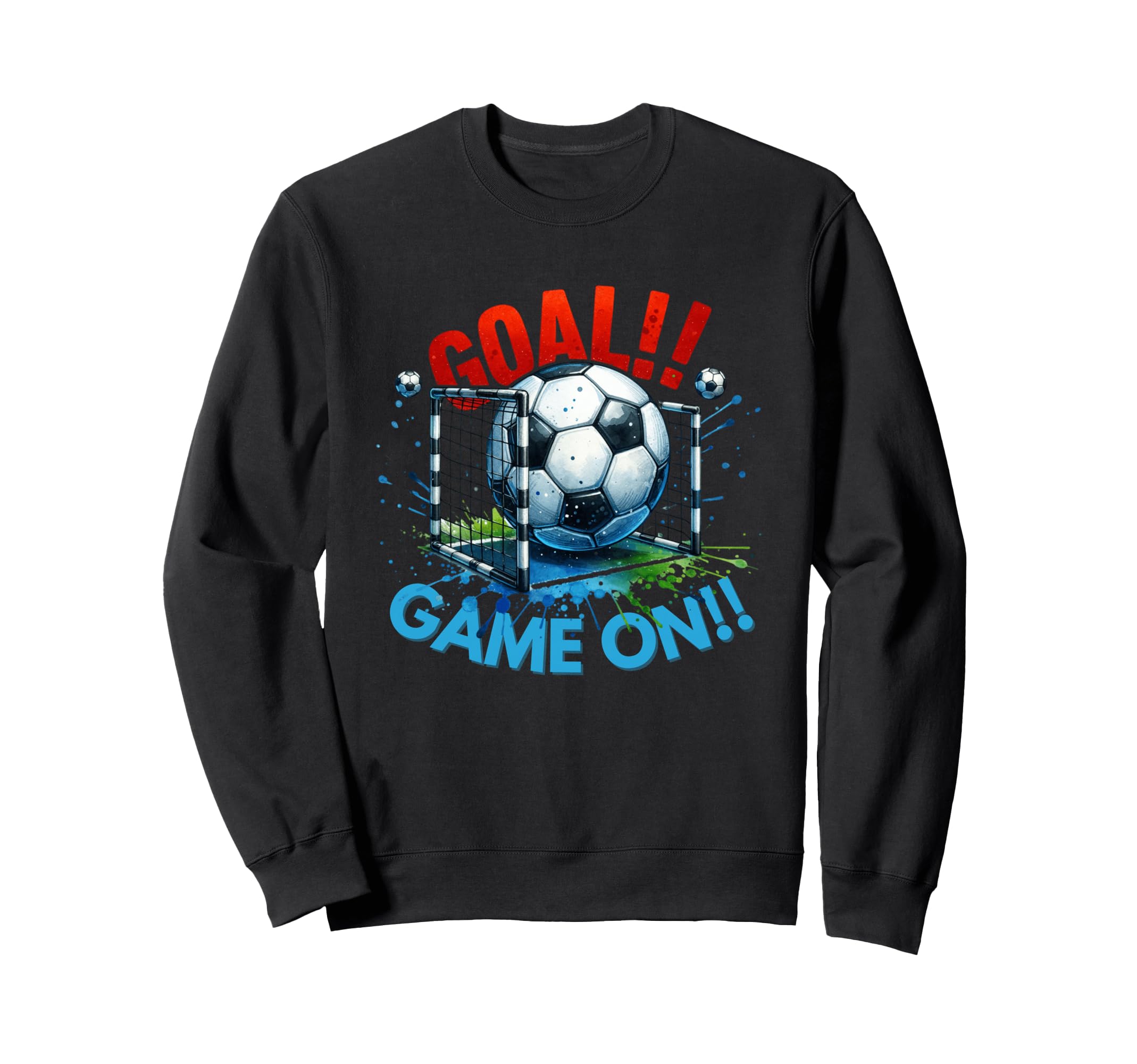 Goal Game Soccer Ball Net Sweatshirt - Custom Art Print for Adults - T-Shirt, Sweatshirt, Hoodie