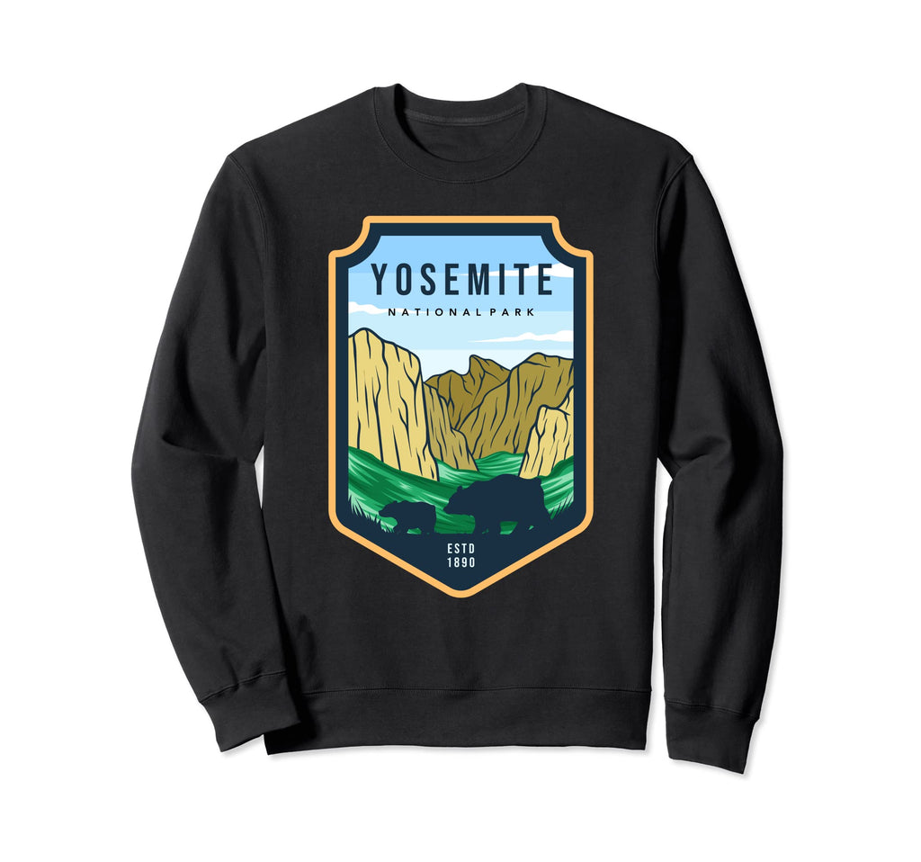 Yosemite National Park Usa Bears Sweatshirt - Unique Graphic Men Women - T-Shirt, Sweatshirt, Hoodie