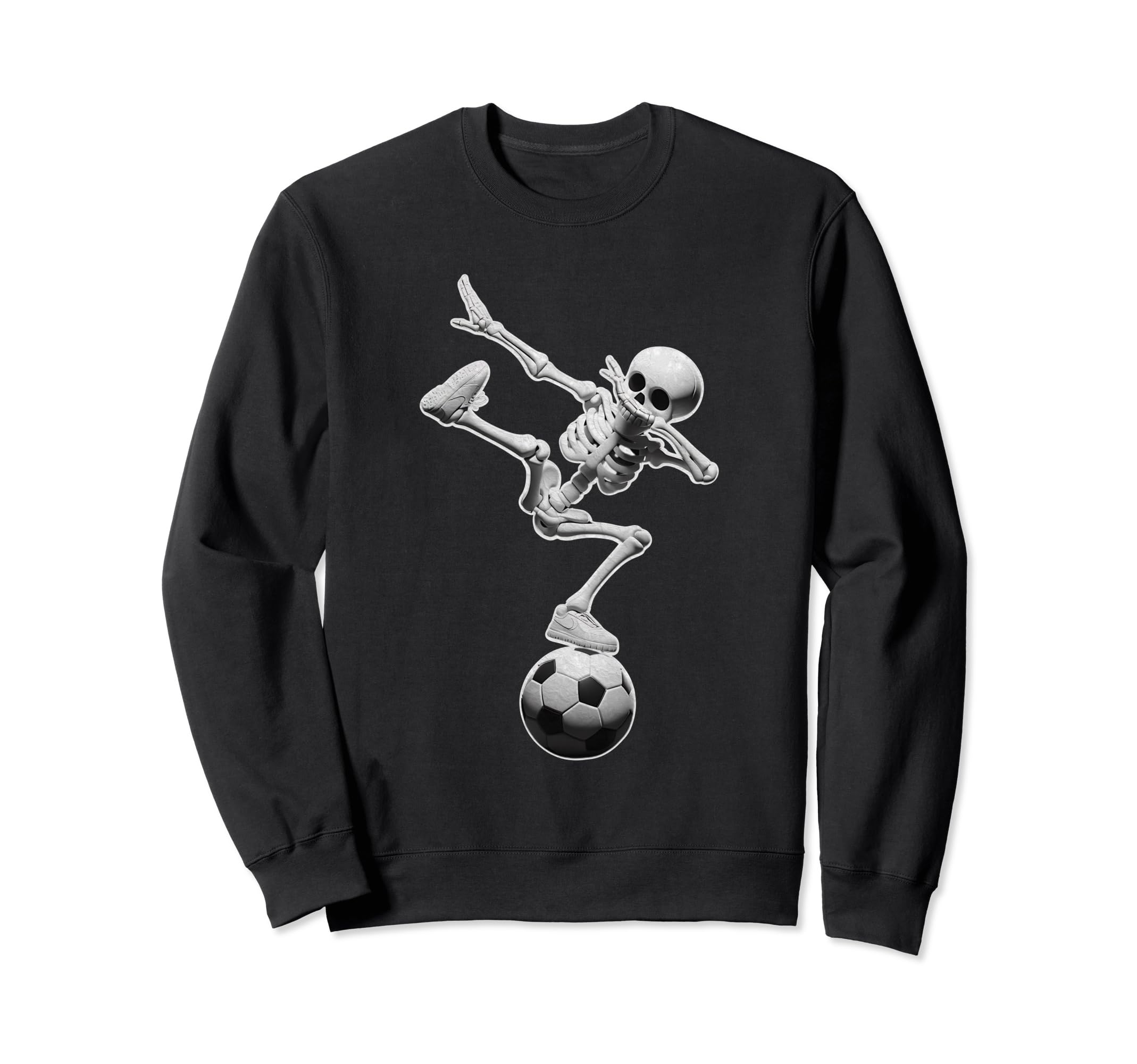 Dabbing Skeleton Soccer Spooky Sweatshirt - Graphic Print for Adults - T-Shirt, Sweatshirt, Hoodie