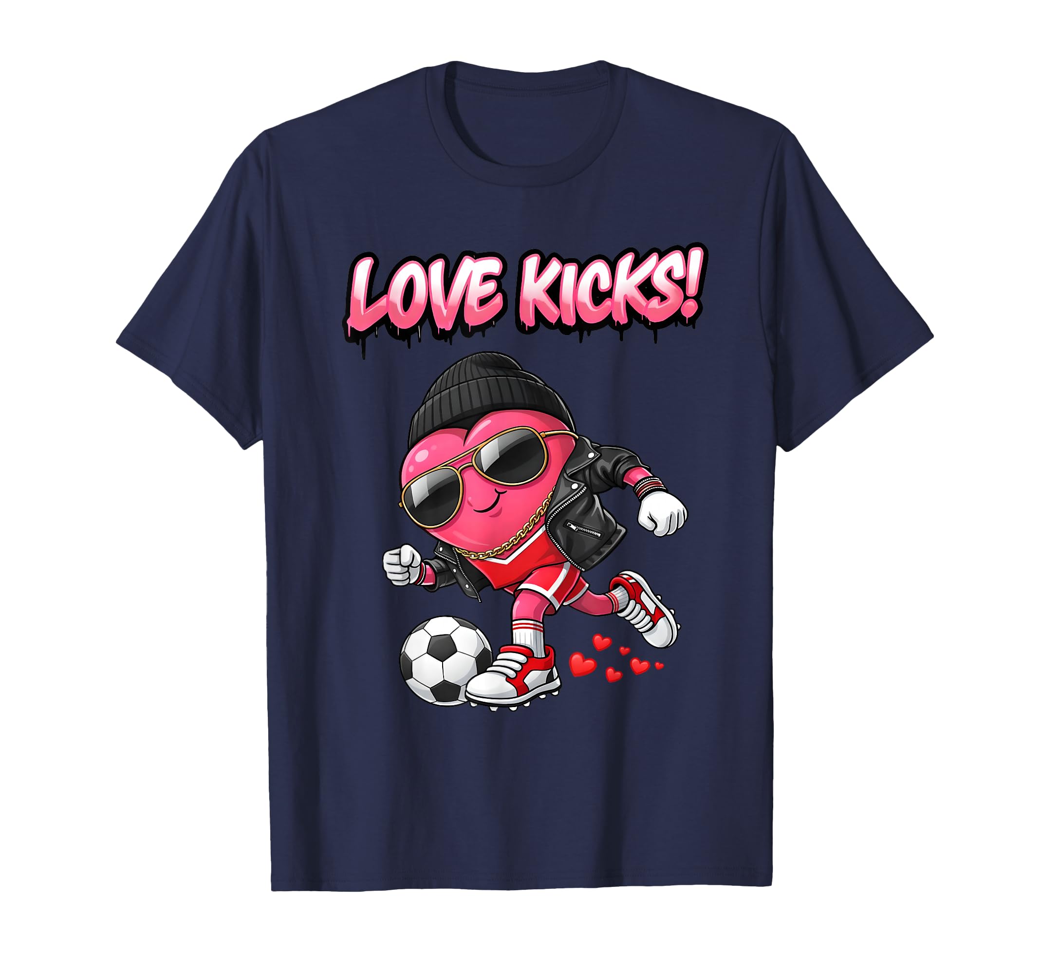 Valentine Gift Soccer Heart Sport T-Shirt - Custom Art Print for Adults - T-Shirt, Sweatshirt, Hoodie