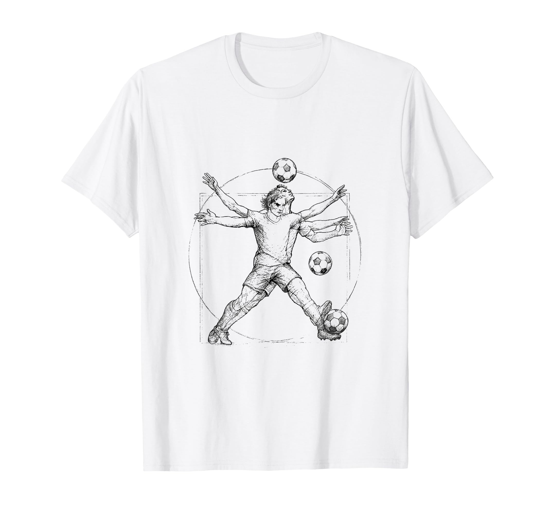 Vitruvian Soccer Futbol Love T-Shirt - Streetwear Style Unisex - T-Shirt, Sweatshirt, Hoodie