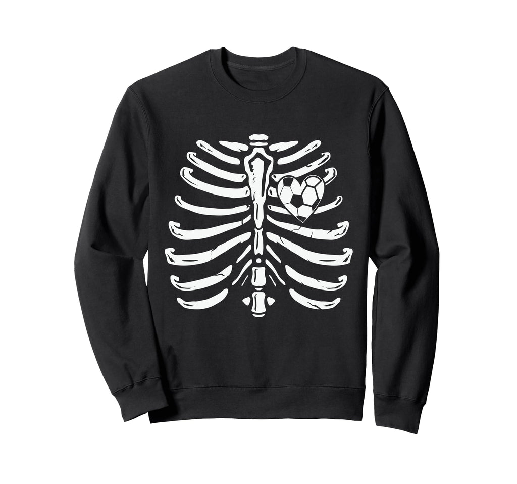 Soccer Player Heart Skeleton Ribs Sweatshirt - Casual Everyday Wear Unisex - T-Shirt, Sweatshirt, Hoodie