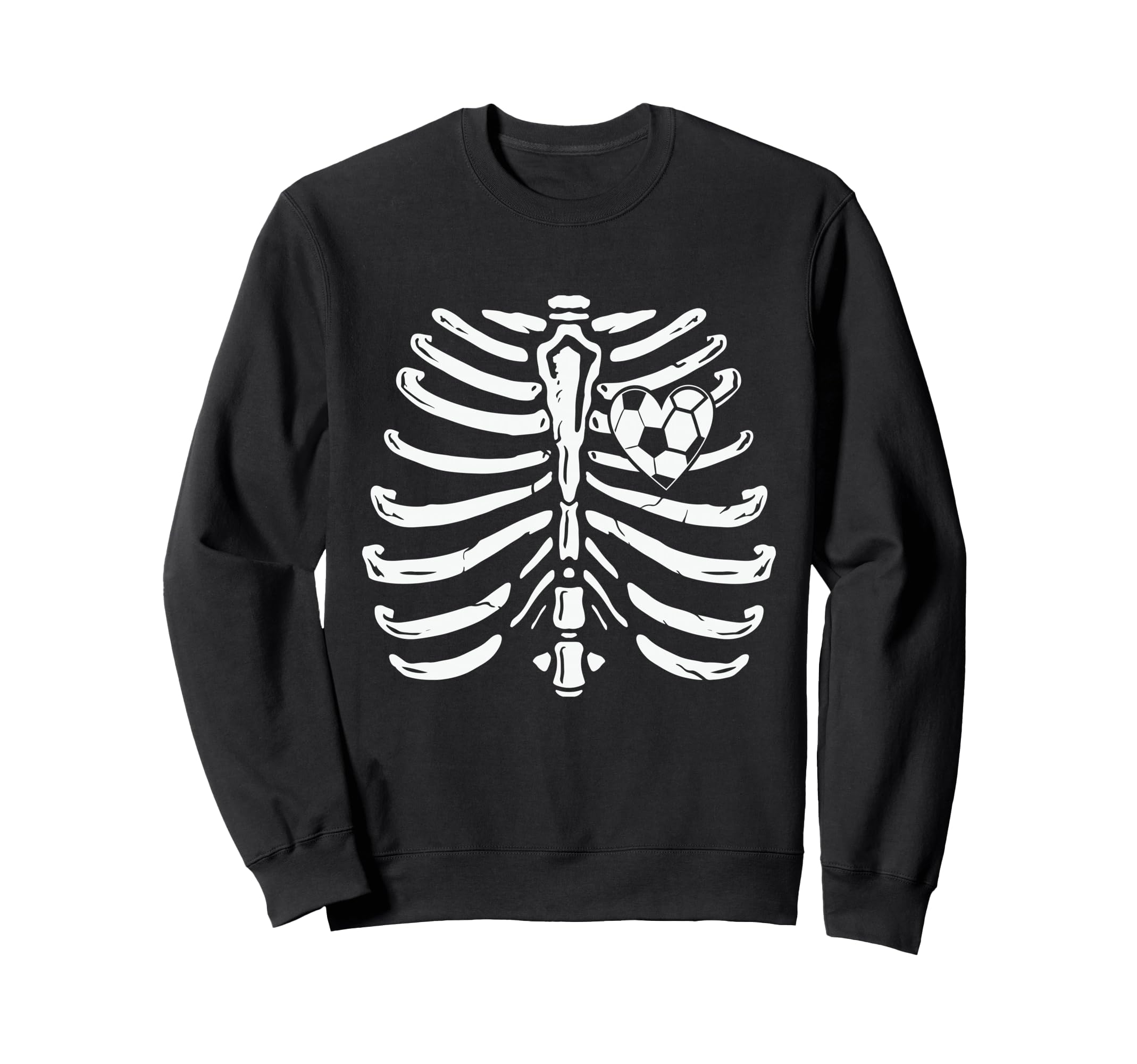 Soccer Player Heart Skeleton Ribs Sweatshirt - Casual Everyday Wear Unisex - T-Shirt, Sweatshirt, Hoodie