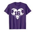 Soccer Number 16 Jersey Funny Soccer T-Shirt - Aesthetic Graphic Men Women - T-Shirt, Sweatshirt, Hoodie