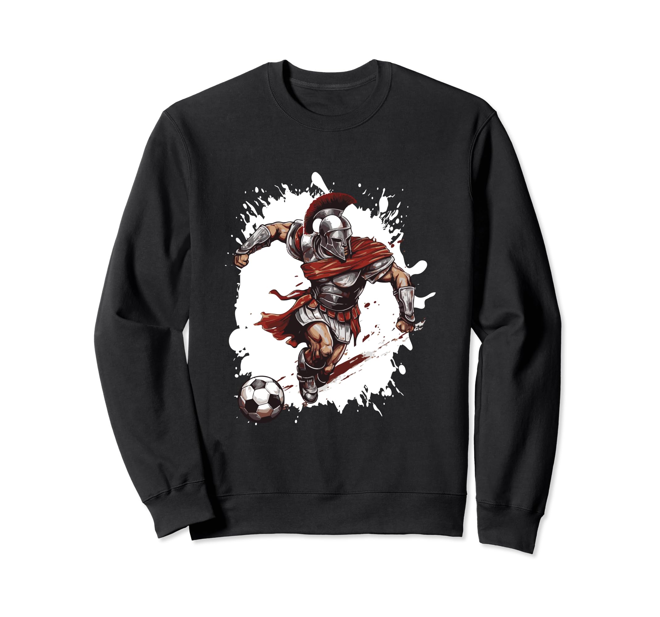 Spartan Playing Soccer Funny Gladiator Sweatshirt - Unique Graphic Unisex - T-Shirt, Sweatshirt, Hoodie
