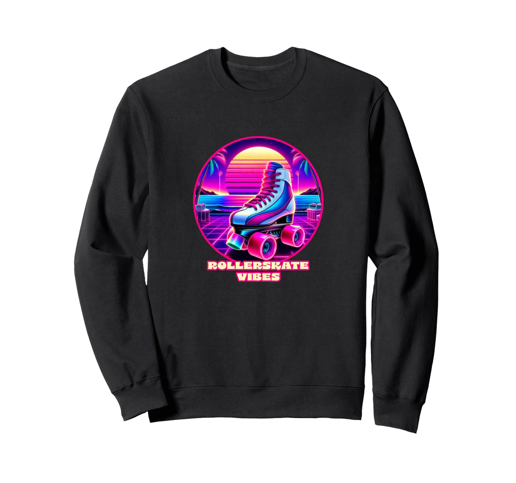 Rollerskate Vibes 1980S Sweatshirt - Casual Everyday Wear for Adults - T-Shirt, Sweatshirt, Hoodie