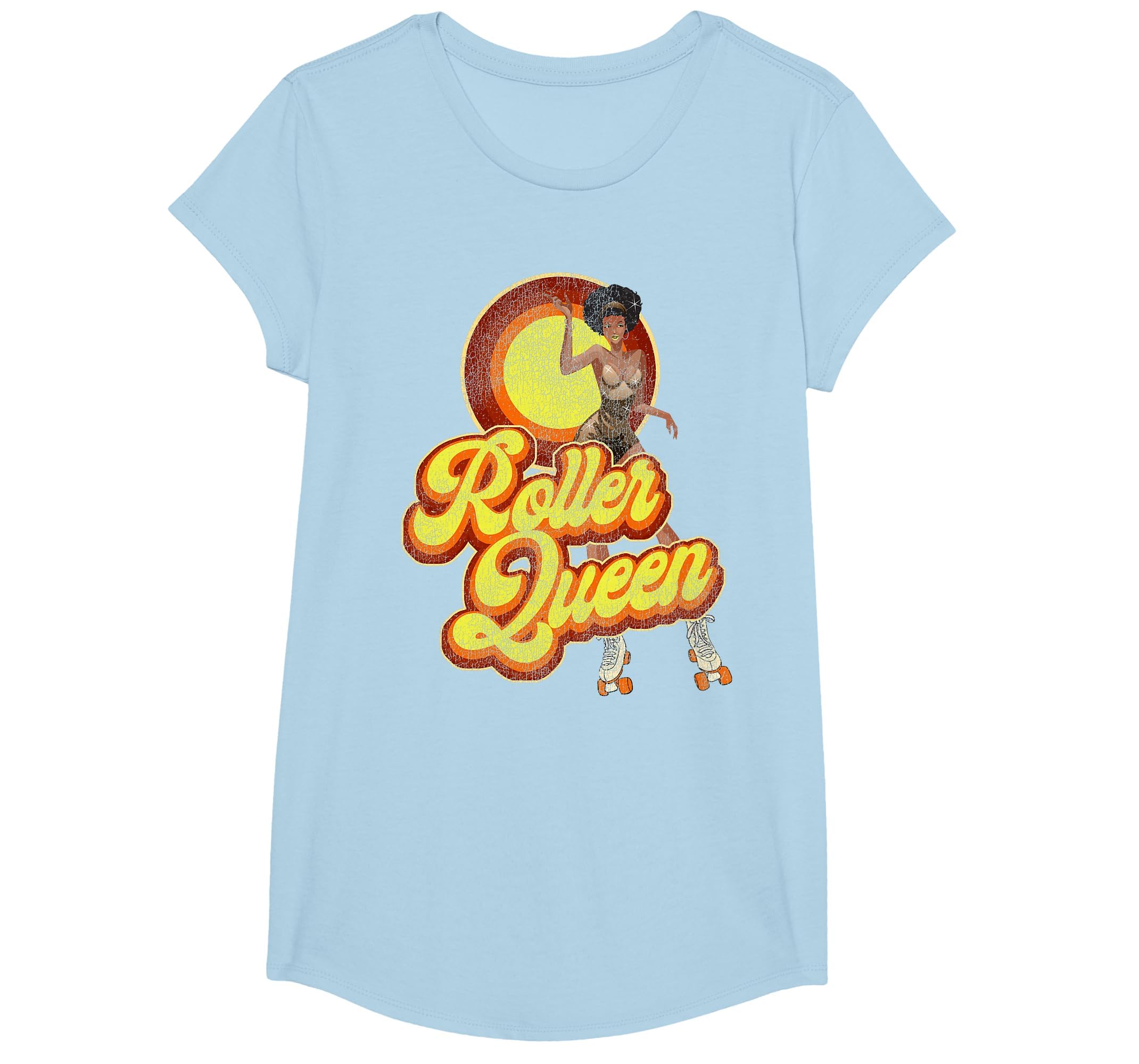 Roller Skating Skate 1970S Afro T-Shirt - Custom Art Print for Adults - T-Shirt, Sweatshirt, Hoodie