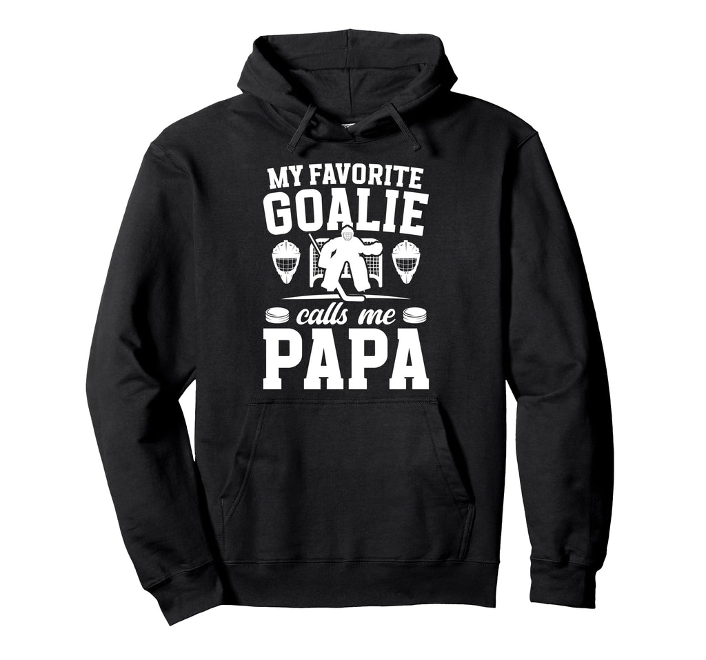 Proud Hockey Goalie Papa Ice Hockey Hoodie - Minimalist Print Unisex - T-Shirt, Sweatshirt, Hoodie