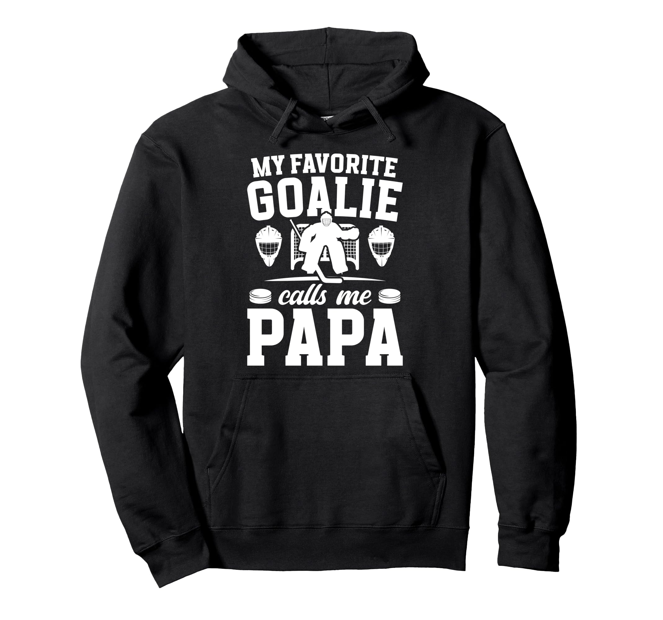 Proud Hockey Goalie Papa Ice Hockey Hoodie - Minimalist Print Unisex - T-Shirt, Sweatshirt, Hoodie