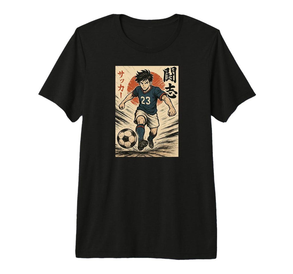 Manga Soccer Striker Football Player T-Shirt - Novelty Apparel for Adults - T-Shirt, Sweatshirt, Hoodie