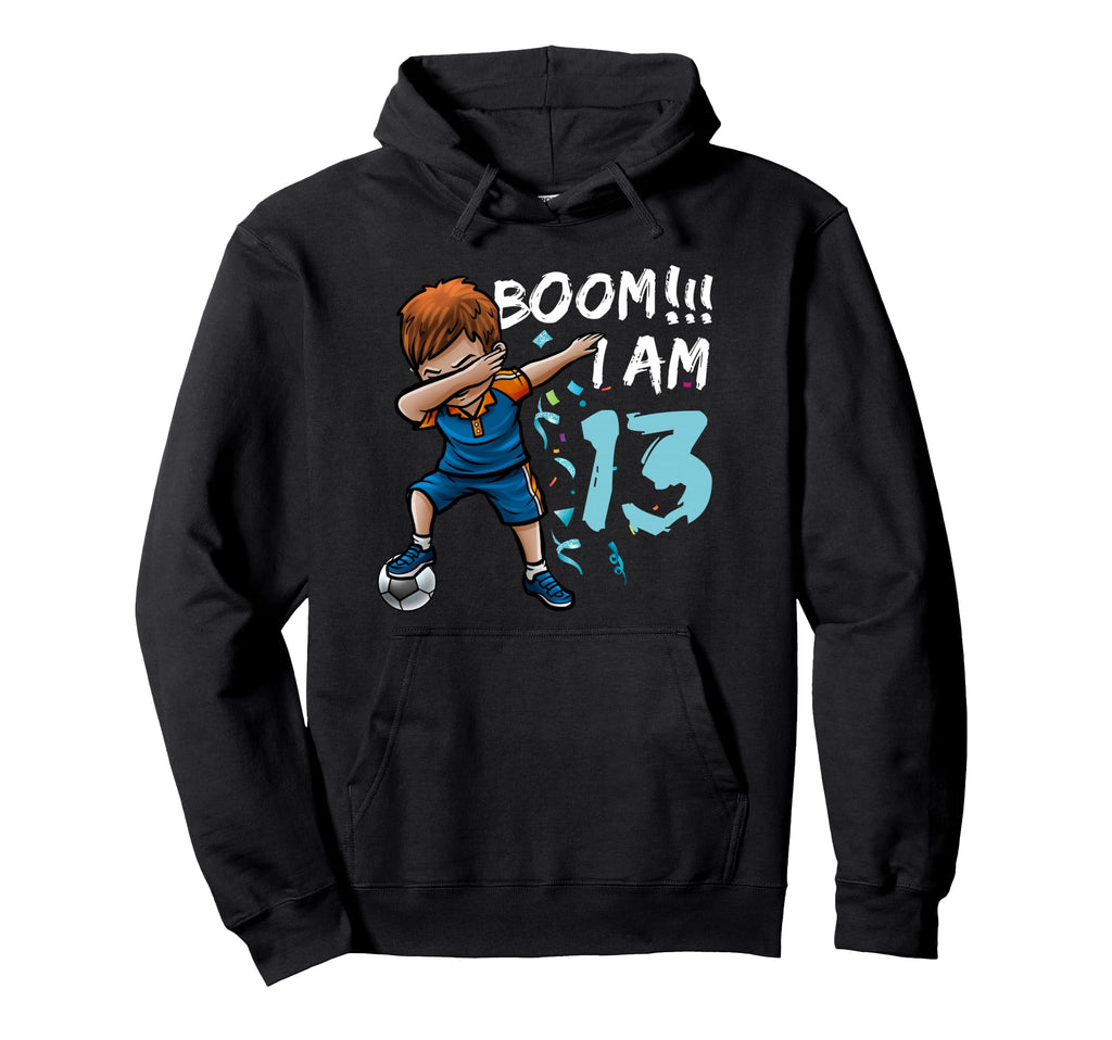 Dabbing Birthday Soccer 13Th Birthday 13 Hoodie - Unique Graphic Men Women - T-Shirt, Sweatshirt, Hoodie