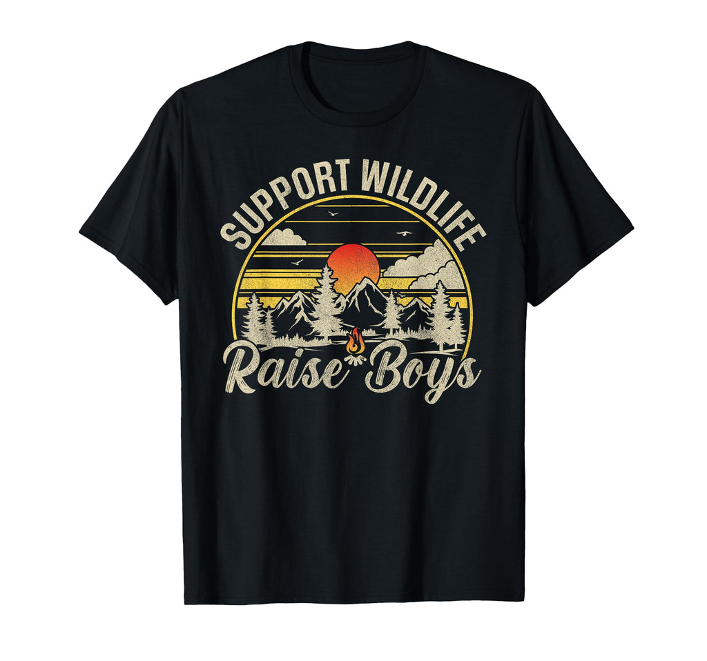Support Wildlife Raise Funny Mom T-Shirt - Novelty Apparel Men Women - T-Shirt, Sweatshirt, Hoodie