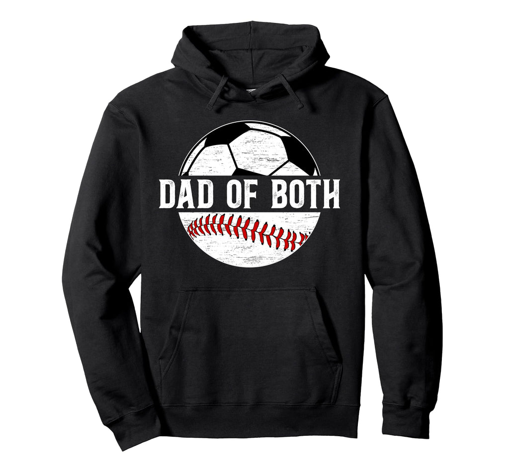 Dad Both Soccer Baseball Dad Ballers Hoodie - Minimalist Print Unisex - T-Shirt, Sweatshirt, Hoodie