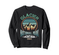 Glacier National Park Montana 1910 Sweatshirt - Minimalist Print Men Women - T-Shirt, Sweatshirt, Hoodie