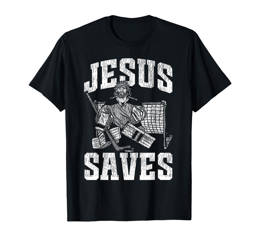 Ice Hockey Goalie Goalkeeper Jesus T-Shirt - Trendy Graphic for Adults - T-Shirt, Sweatshirt, Hoodie