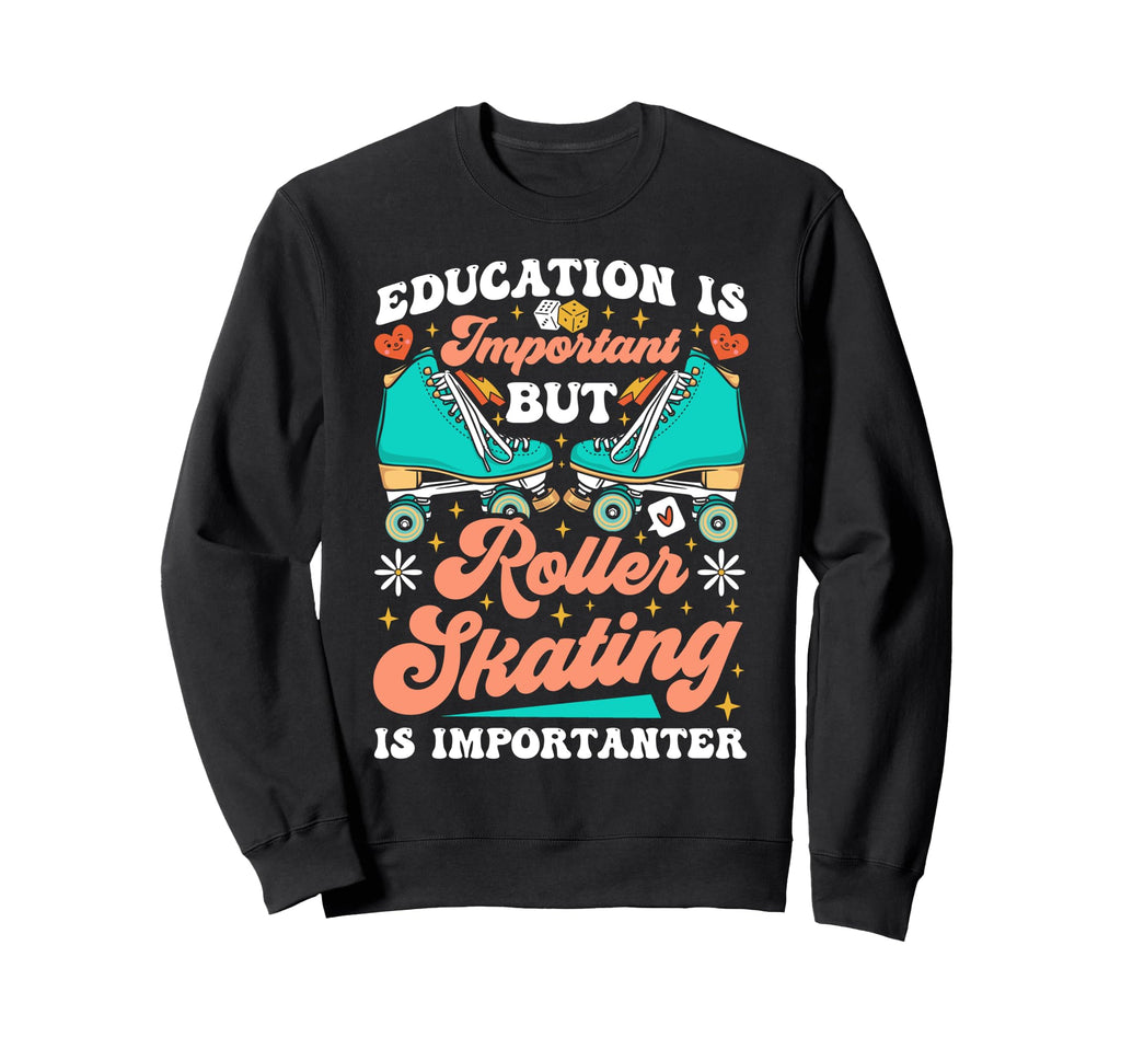 Roller Skating Skate 1970S Education Sweatshirt - Trendy Graphic Men Women - T-Shirt, Sweatshirt, Hoodie