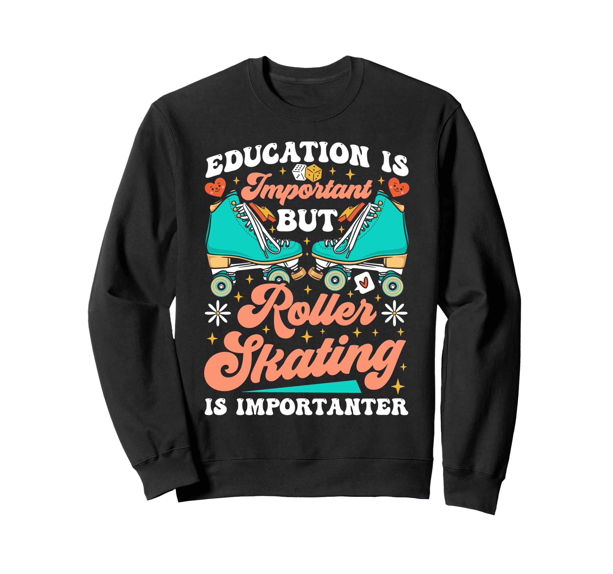 Roller Skating Skate 1970S Education Sweatshirt - Trendy Graphic Men Women - T-Shirt, Sweatshirt, Hoodie