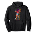 70S 80S Afro Roller Skating Skater Hoodie - Graphic Print Unisex - T-Shirt, Sweatshirt, Hoodie