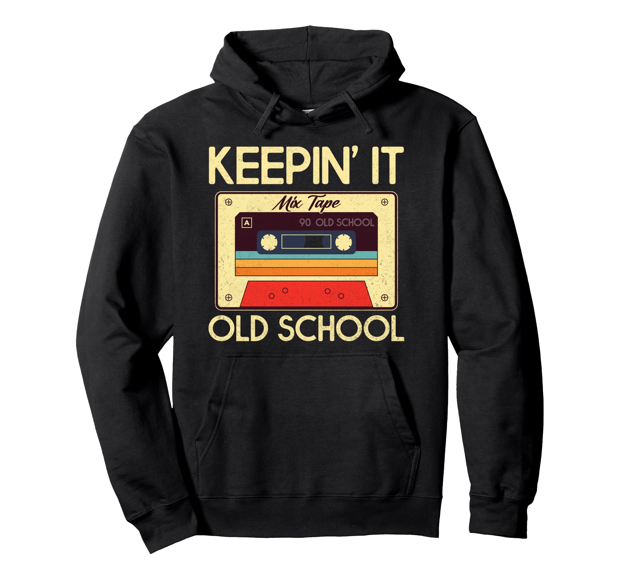 Old School Hip Hop Cassette Music 70S 80S Hoodie - Minimalist Print Unisex - T-Shirt, Sweatshirt, Hoodie
