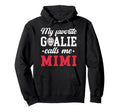 Proud Ice Hockey Goalie Mimi Hockey Hoodie - Aesthetic Graphic Men Women - T-Shirt, Sweatshirt, Hoodie