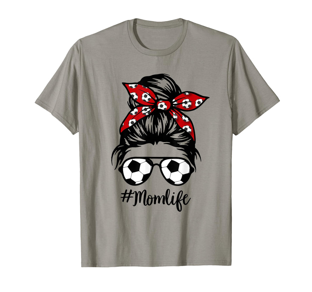 Soccer Mom Messy Bun Life Hair Glasses T-Shirt - Novelty Apparel Unisex - T-Shirt, Sweatshirt, Hoodie