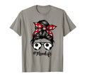 Soccer Mom Messy Bun Life Hair Glasses T-Shirt - Novelty Apparel Unisex - T-Shirt, Sweatshirt, Hoodie