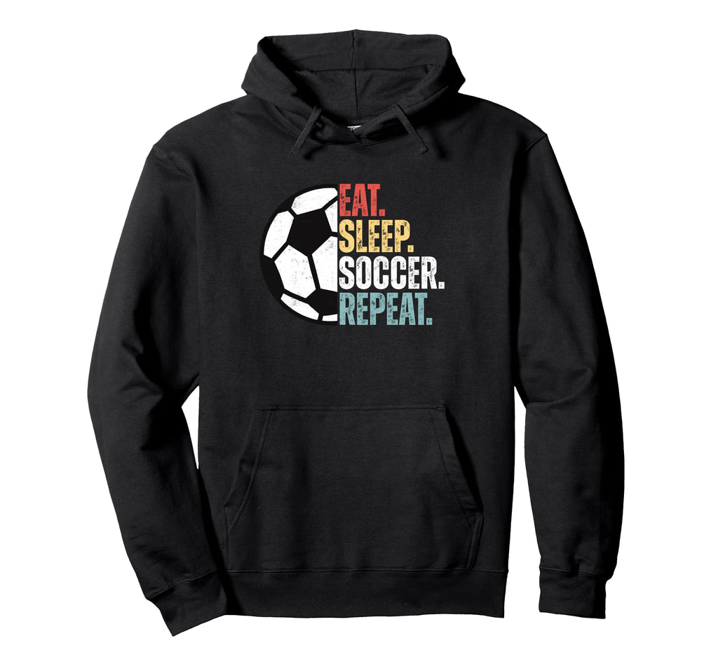 Eat Sleep Soccer Repeat Soccer Player Hoodie - Custom Art Print for Adults - T-Shirt, Sweatshirt, Hoodie
