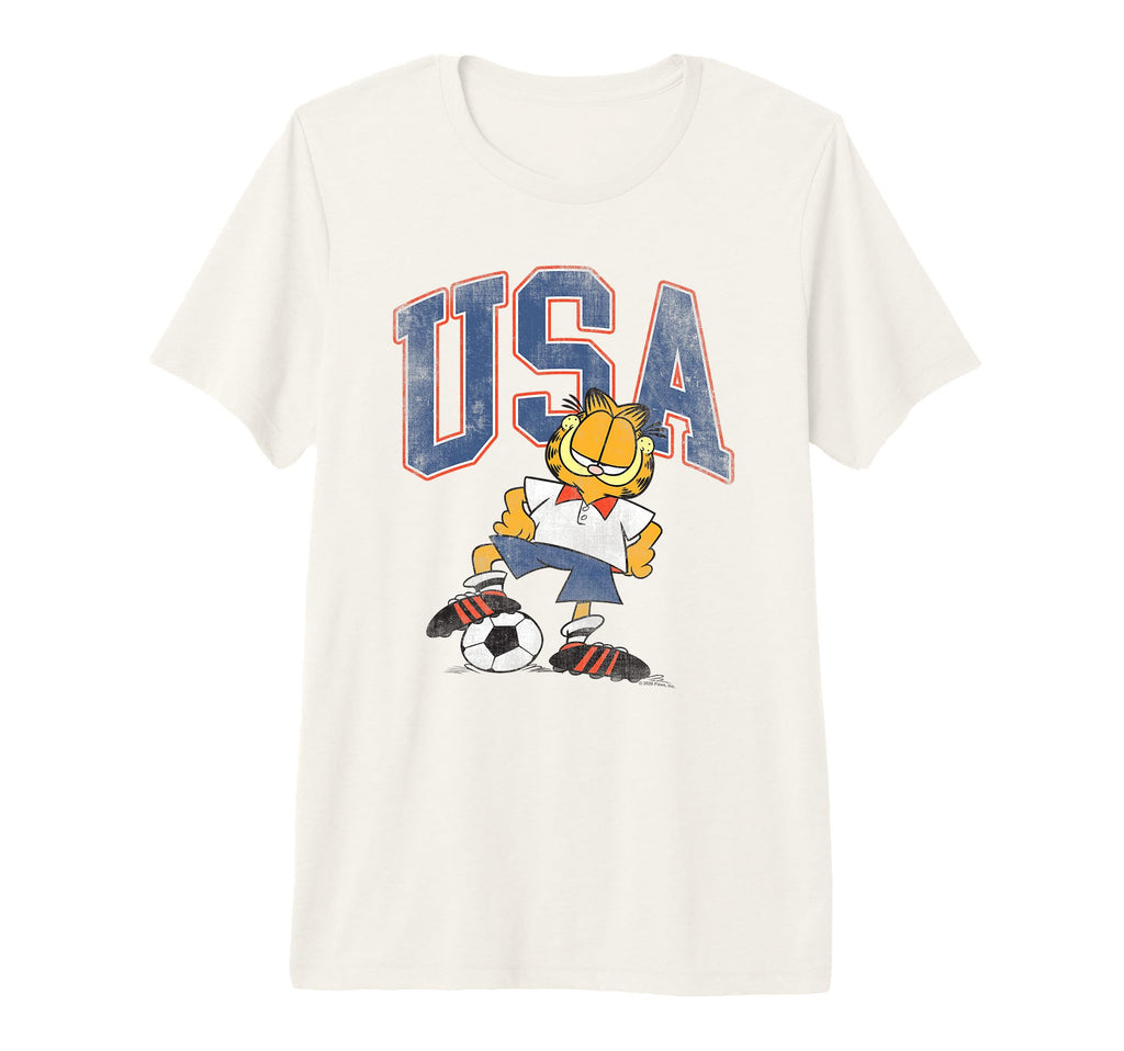 Garfield Soccer Usa Tri Blend T-Shirt - Aesthetic Graphic Men Women - T-Shirt, Sweatshirt, Hoodie