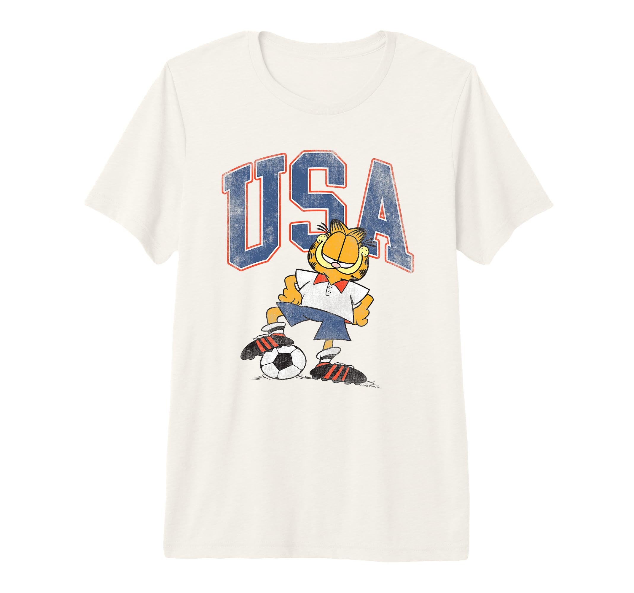 Garfield Soccer Usa Tri Blend T-Shirt - Aesthetic Graphic Men Women - T-Shirt, Sweatshirt, Hoodie