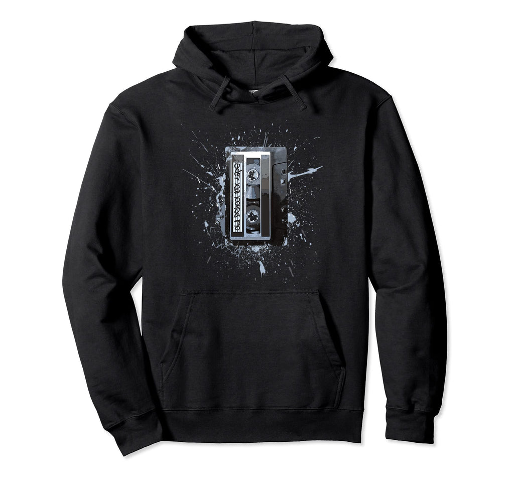Old School Mix Tape Blue Hoodie - Trendy Graphic Unisex - T-Shirt, Sweatshirt, Hoodie